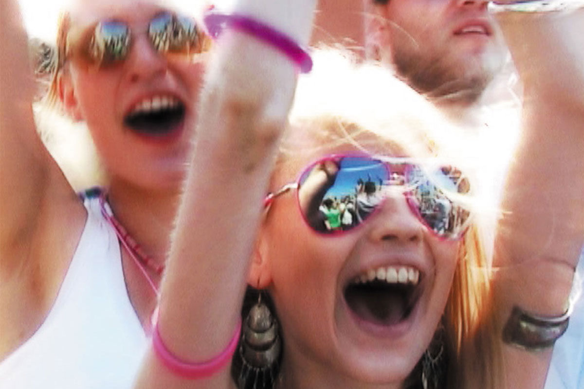 Still from the film The louder you scream, the faster we go, 2005 by Phil Collins commissioned as part of Thinking of the Outside