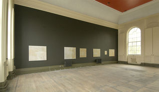 A series of gold and silver metallic paintings that took inspiration from Landscape Designer Humphrey Repton 