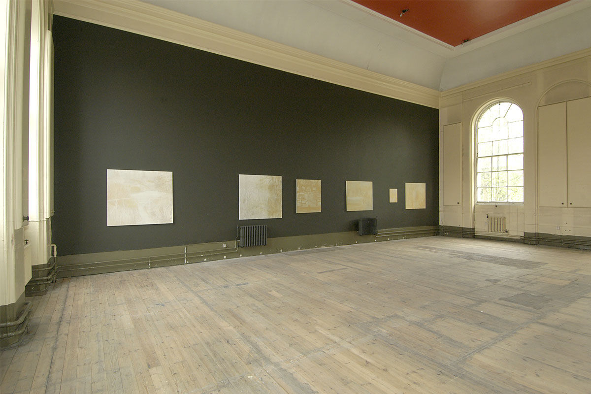 A series of gold and silver metallic paintings that took inspiration from Landscape Designer Humphrey Repton 