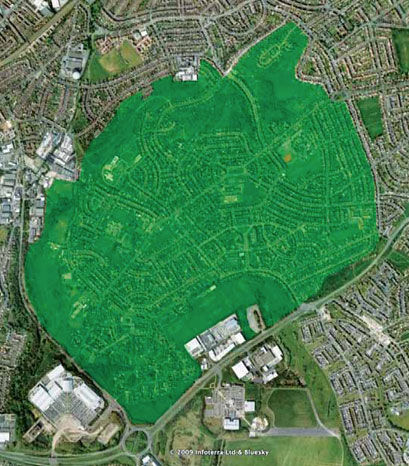 Artists visualisation of Knowle West. A work developed in collaboration between the Knowle West Media Centre and Helen Mayer Harrison and Newton Harrison (the Harrison Studio)